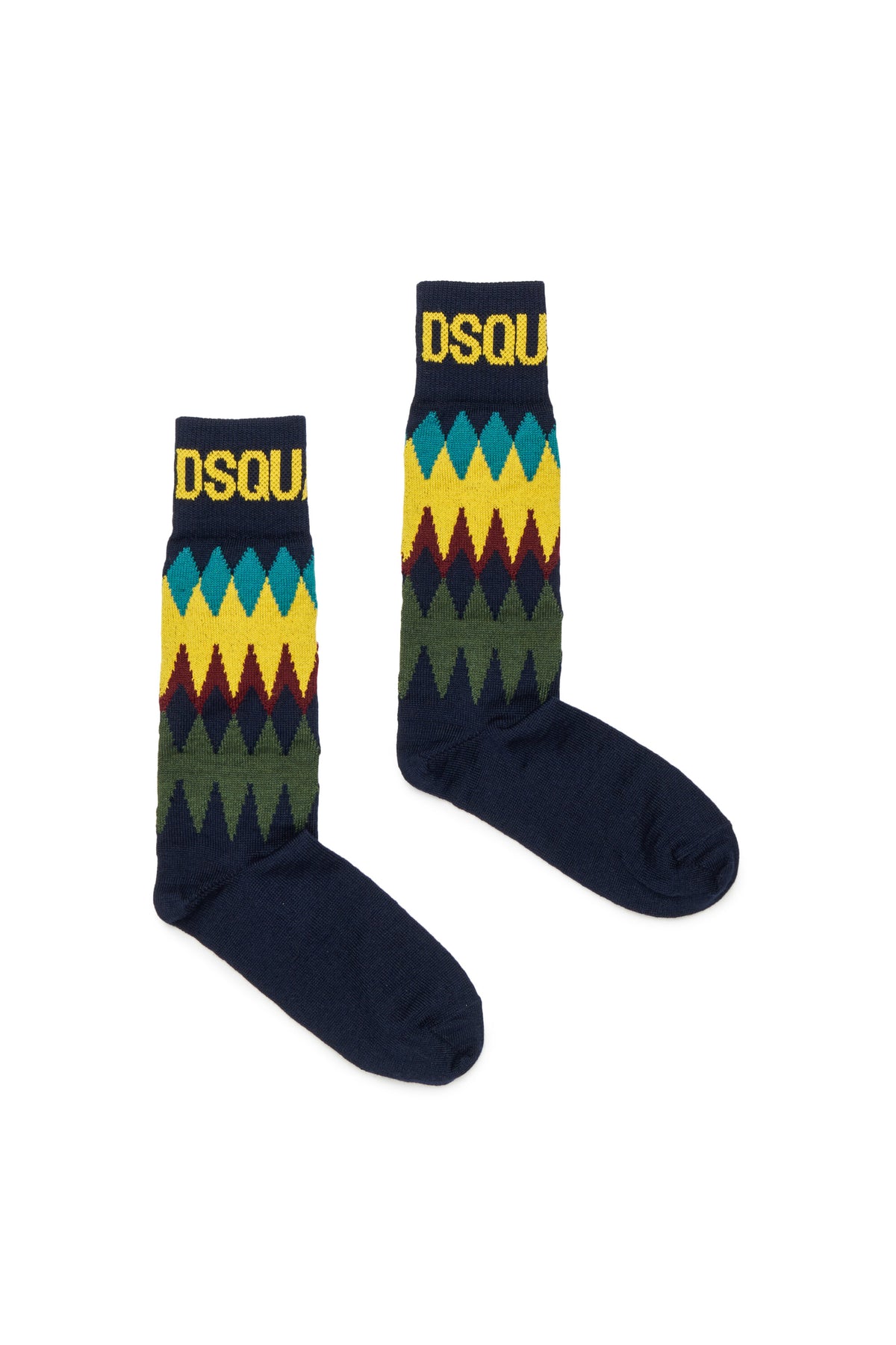 Calzini con motivo jacquard multicolore