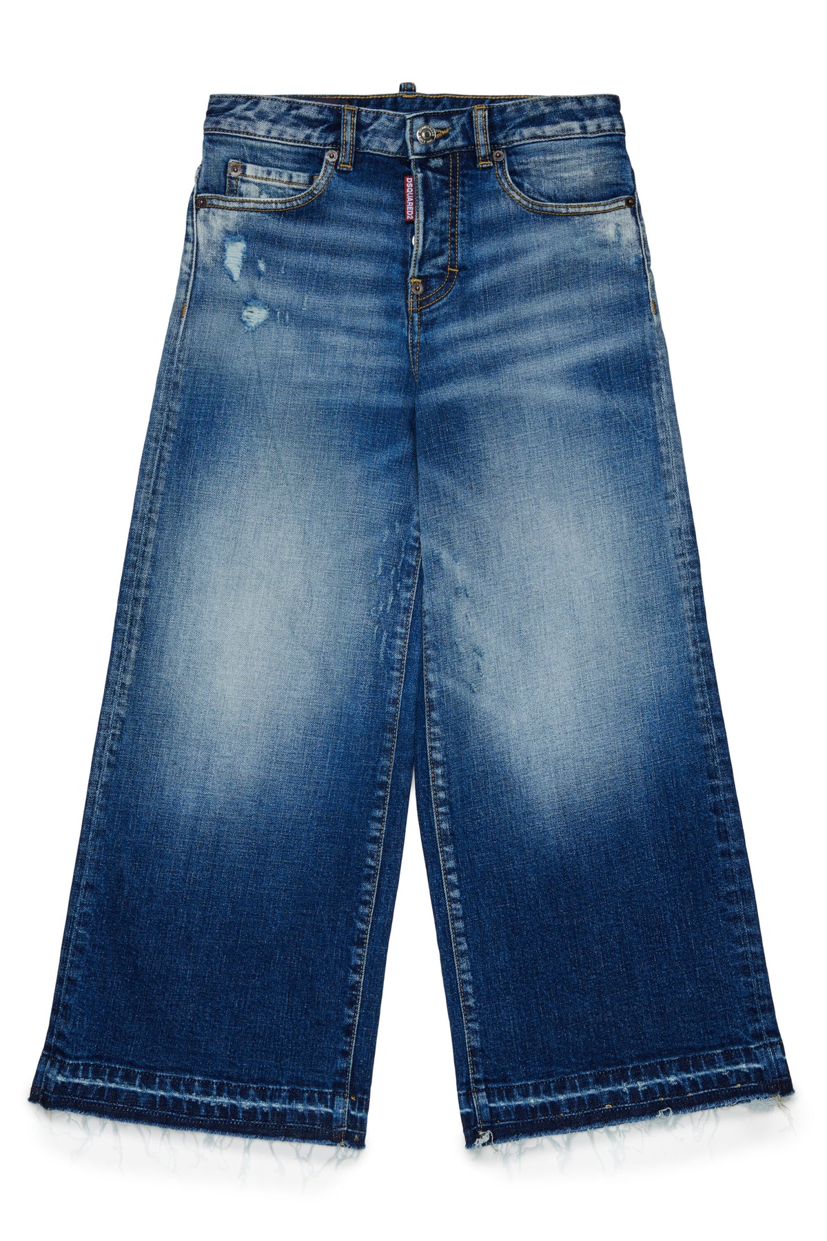 Jeans corte relajado en denim azul lavado medio - Baggy