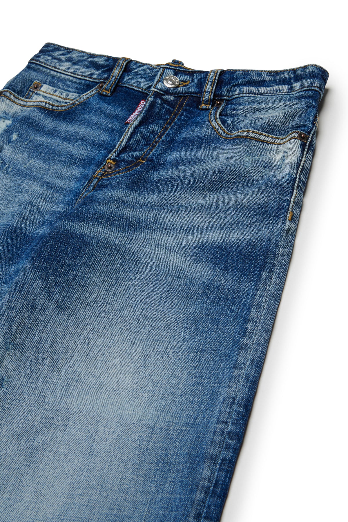 Jeans corte relajado en denim azul lavado medio - Baggy