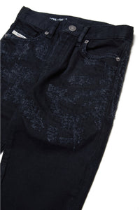 Jeans straight nero con abrasioni - 2020 D-Viker