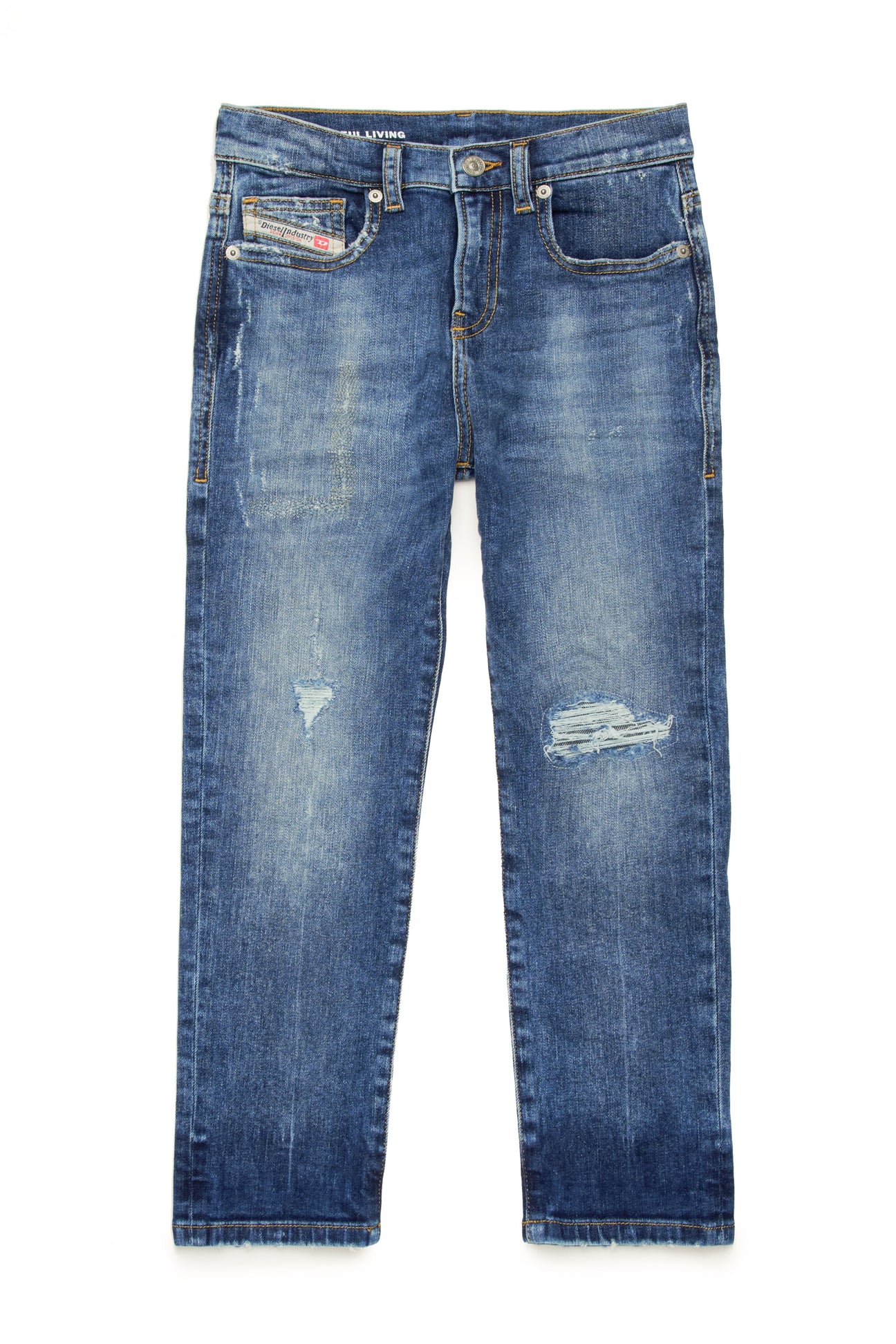 Jeans straight blu medio con rotture - 2020 D-Viker 