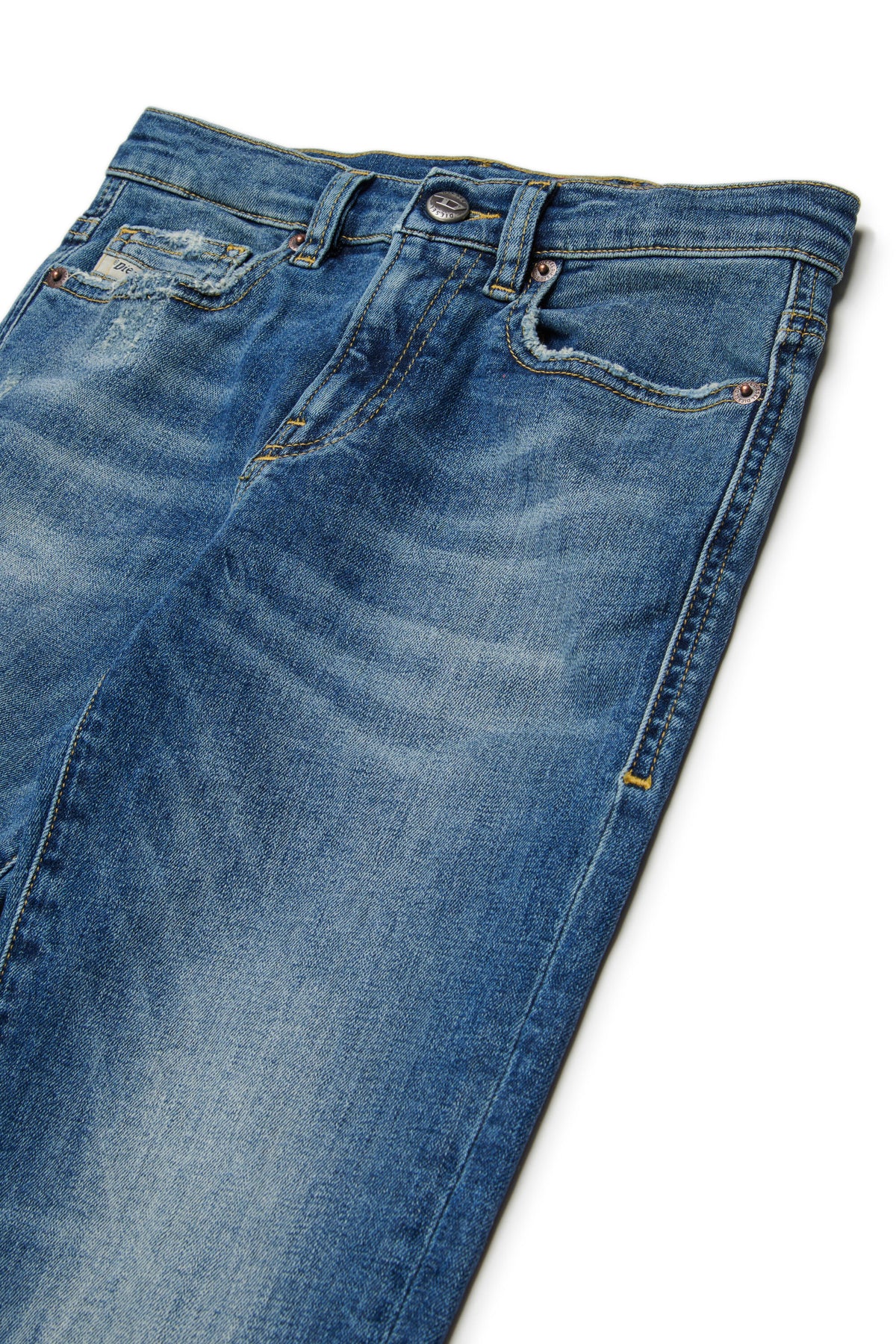 Jean coupe regular délavé bleu moyen - D-Viker