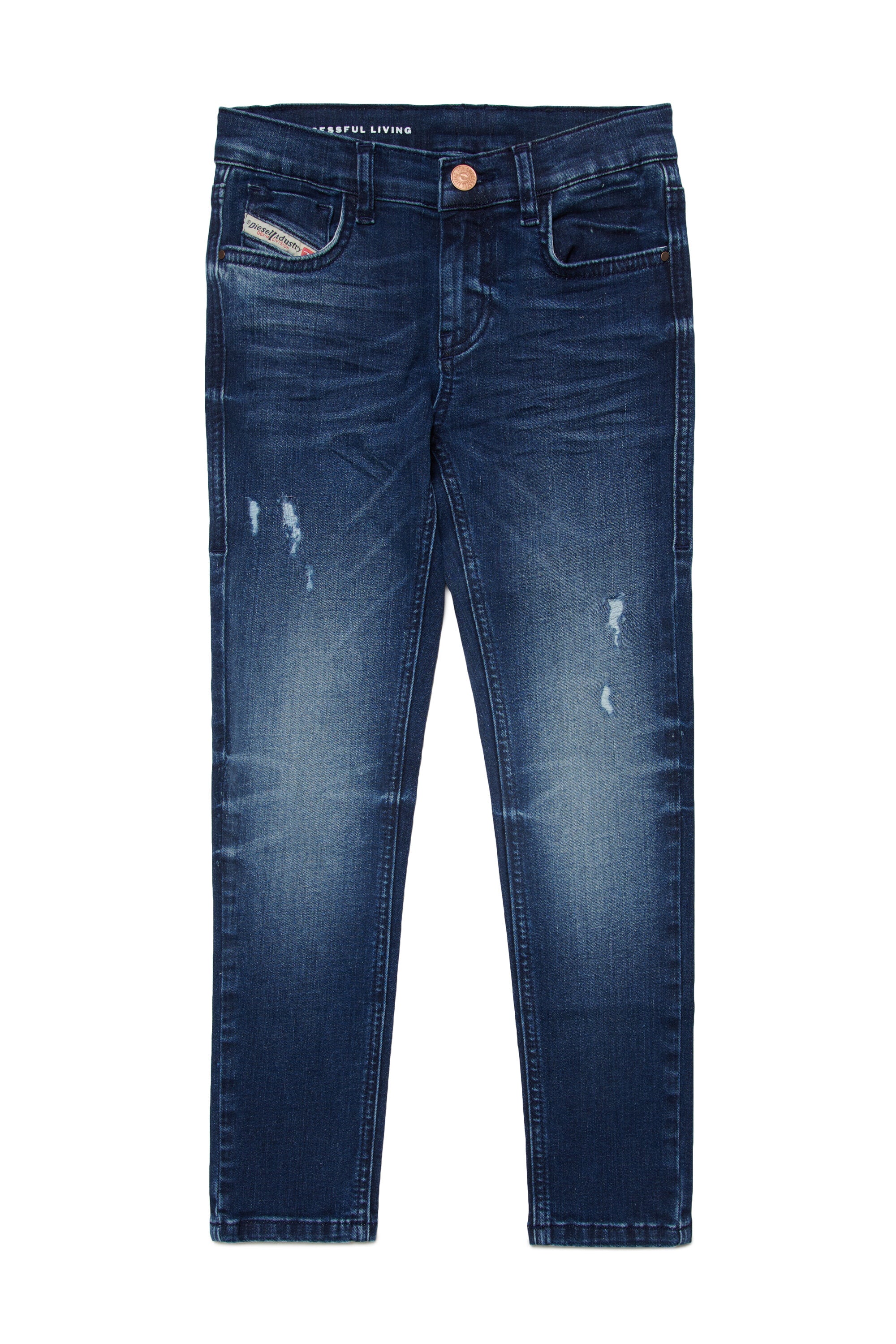 Jeans superskinny scuro con abrasioni - 2017 Slandy
