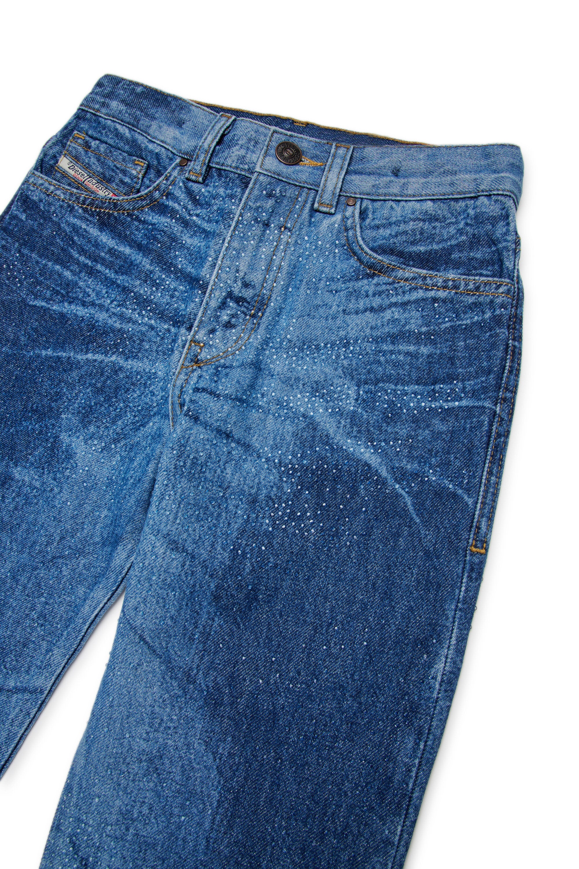 Jeans regular con grafica laser e hotfix - D-Air