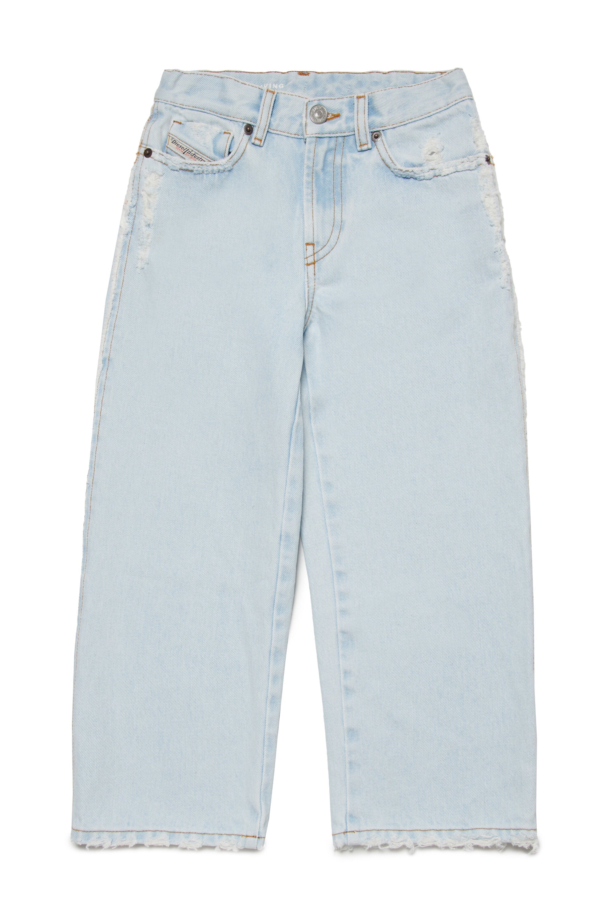 Jeans flare chiaro con abrasioni - 2000
