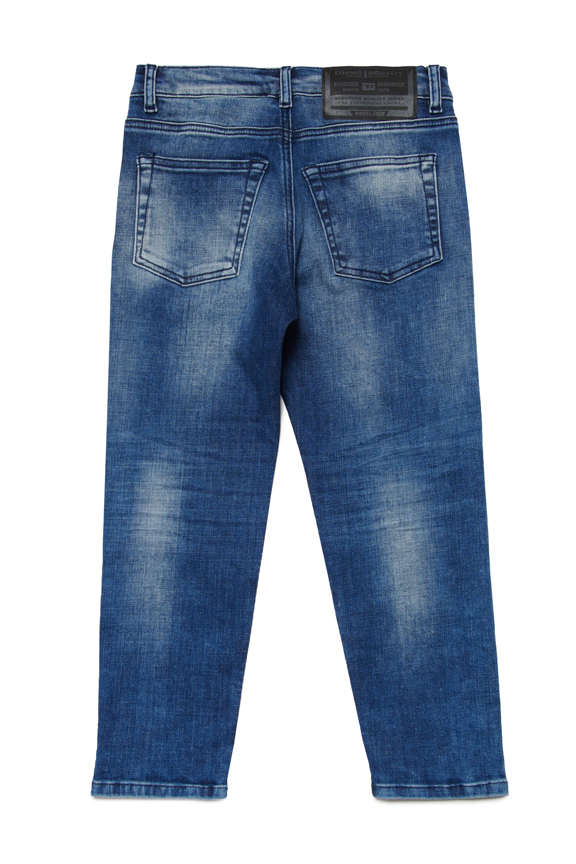 Jeans tapered blu con rotture - D-Lucas