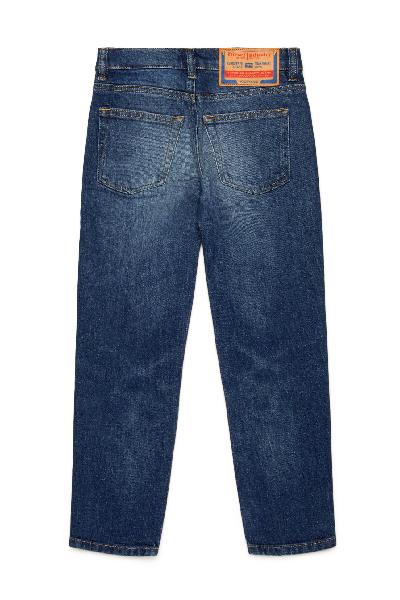 Jeans tapered blu medio con strappi - D-Lucas Jeans tapered blu medio con strappi - D-Lucas
