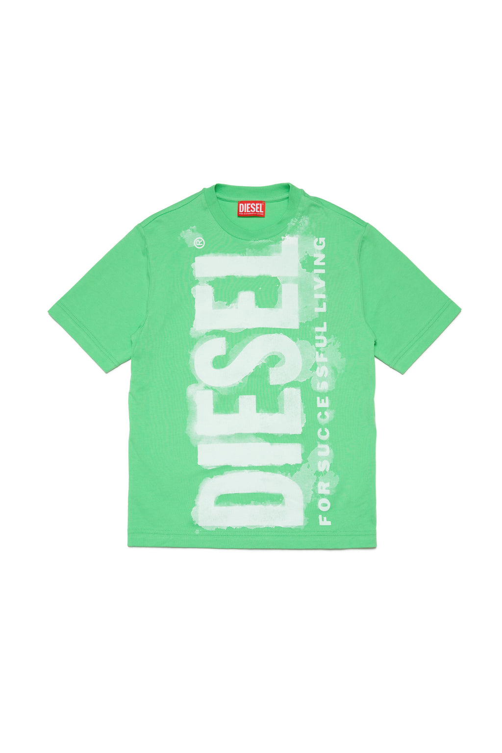 Jersey T-shirt with watercolor effect logo