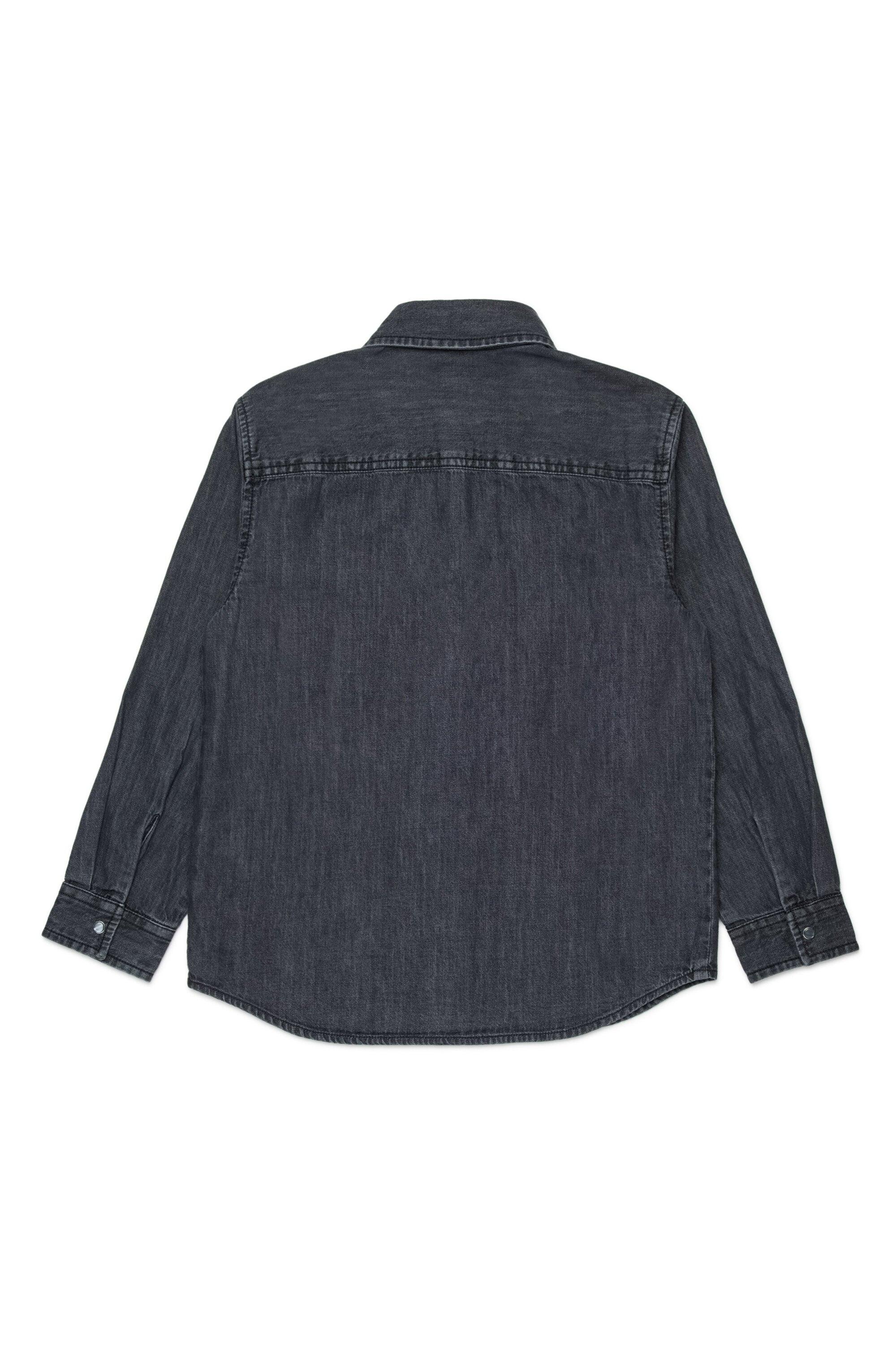 Chemise en denim à manches longues avec logo