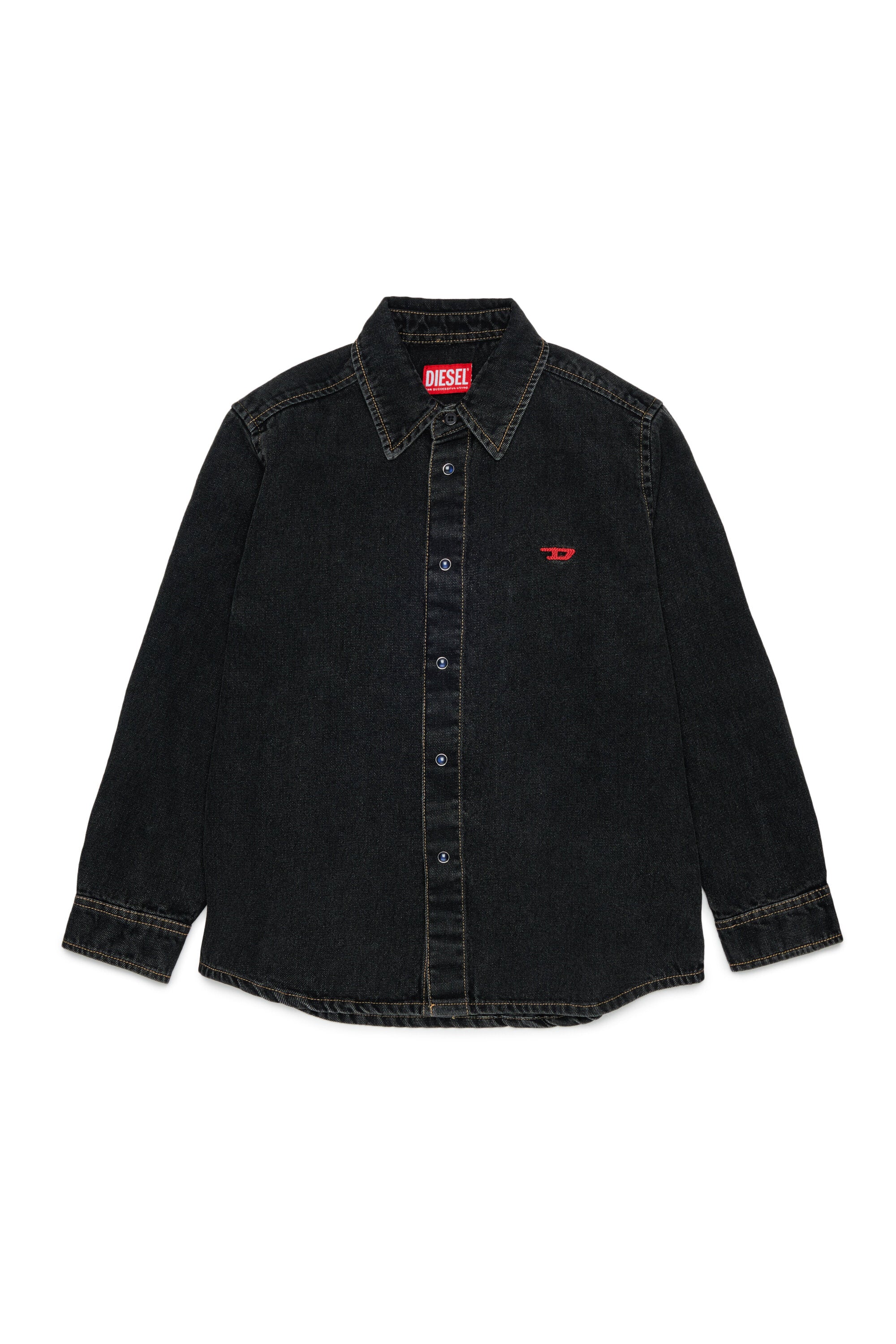 Camicia in denim con logo