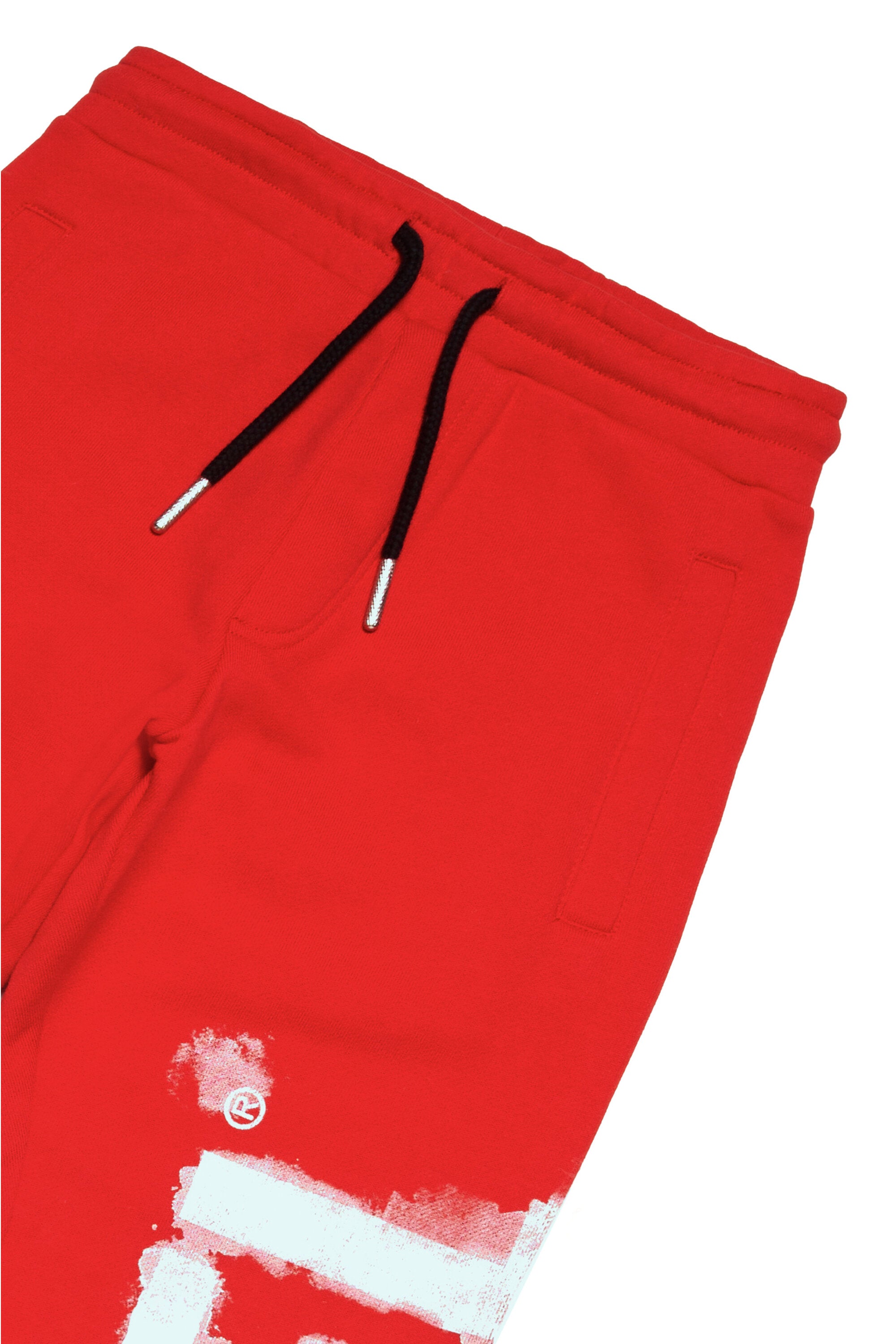 Pantaloni jogger in felpa con logo effetto acquarello