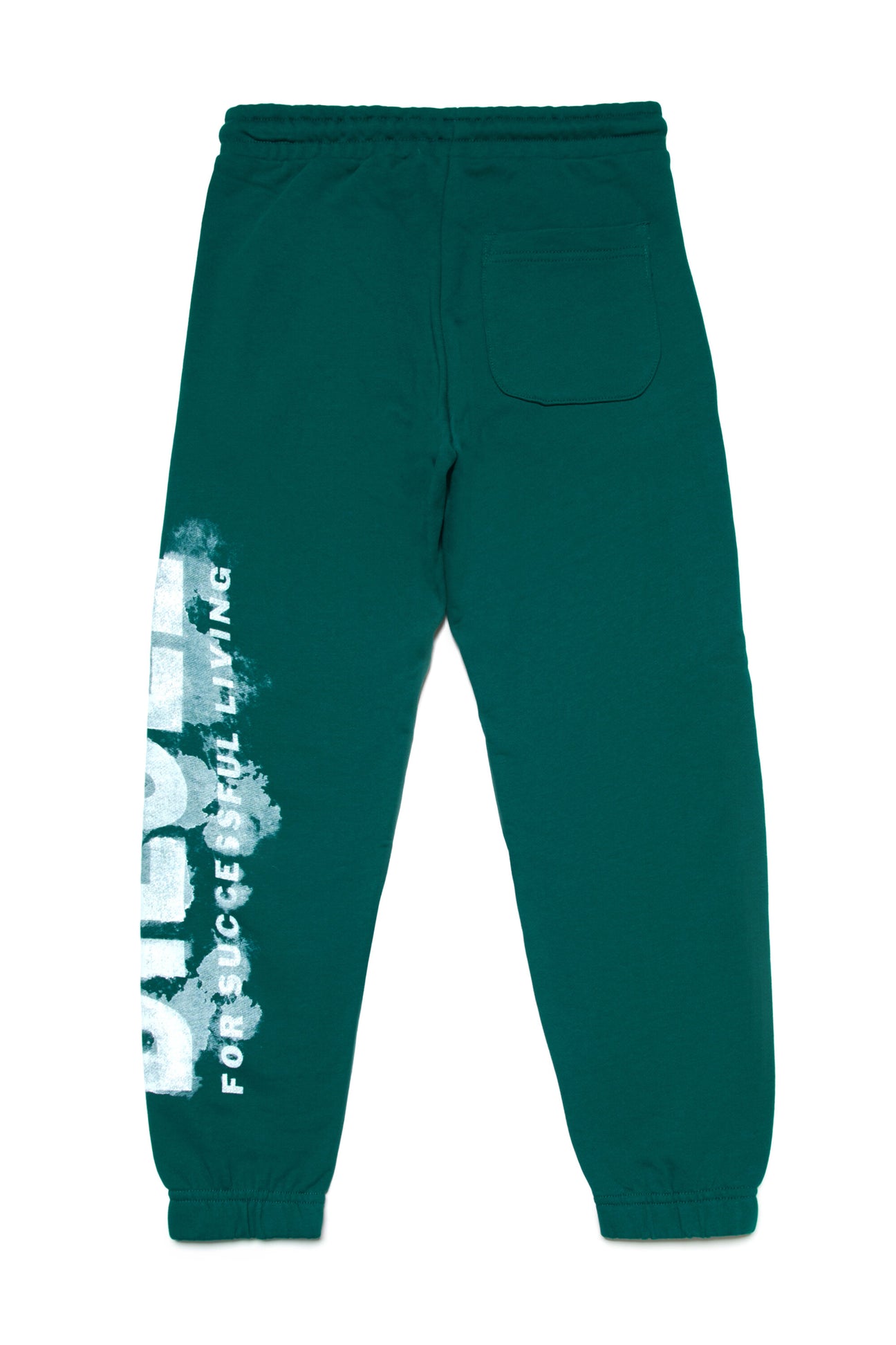 Pantaloni jogger in felpa con logo effetto acquarello Pantaloni jogger in felpa con logo effetto acquarello