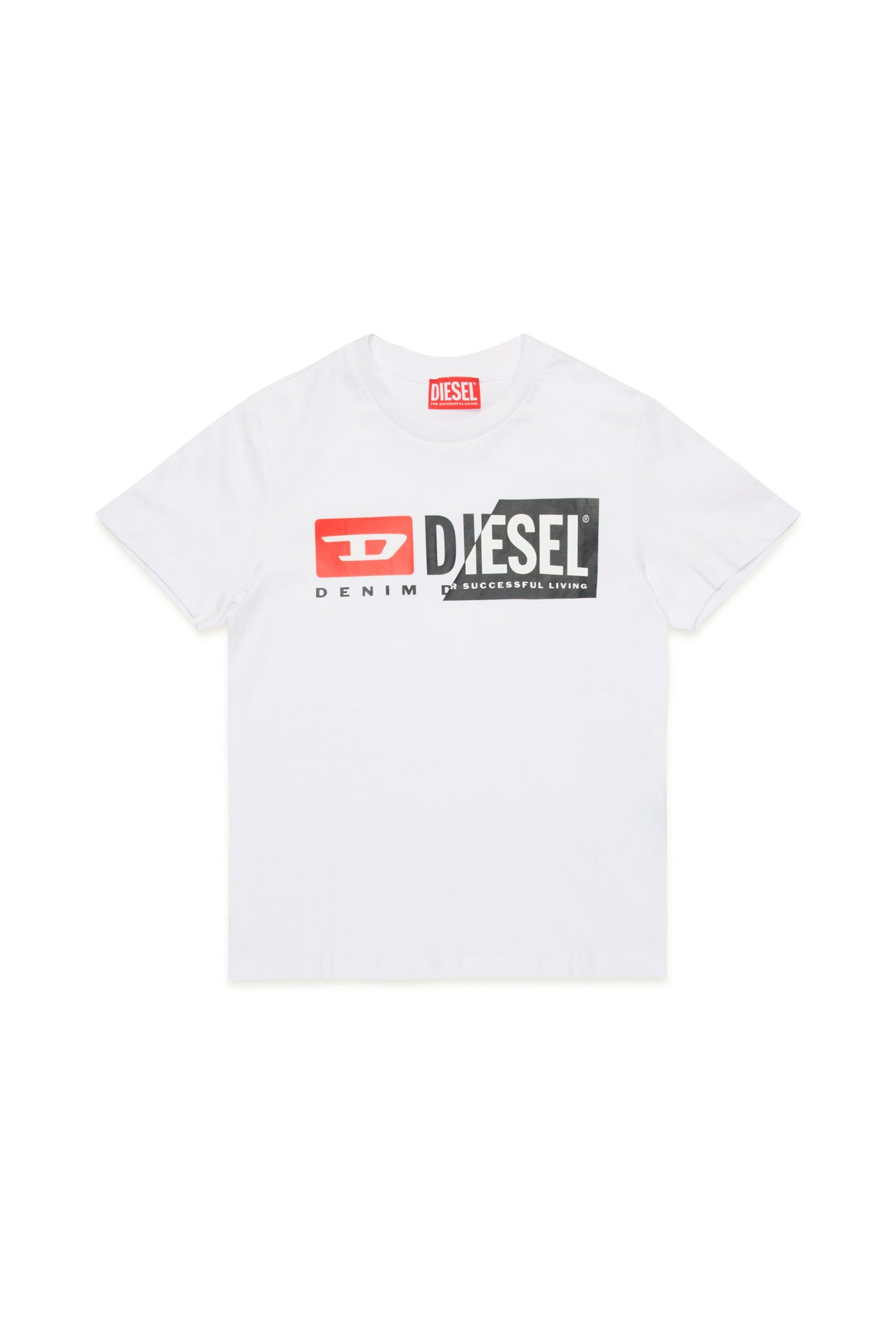 Crew-neck t-shirt with double logo 