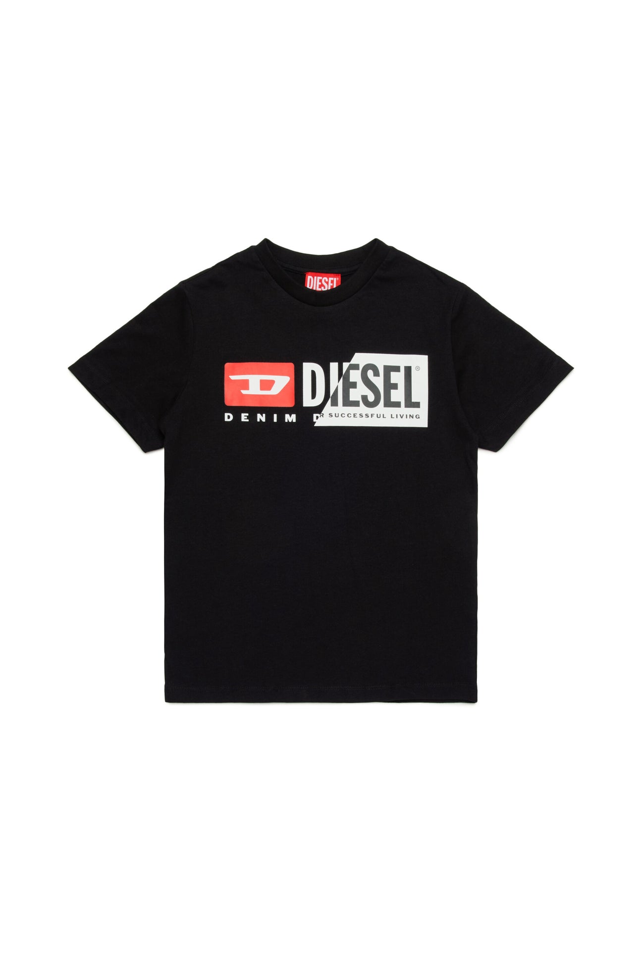 Crew-neck t-shirt with double logo 