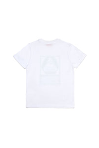 Crew-neck jersey T-shirt with reflective print Outdoor