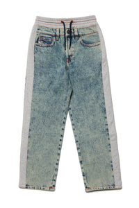 Jeans straight in denim e felpa - D-Seri