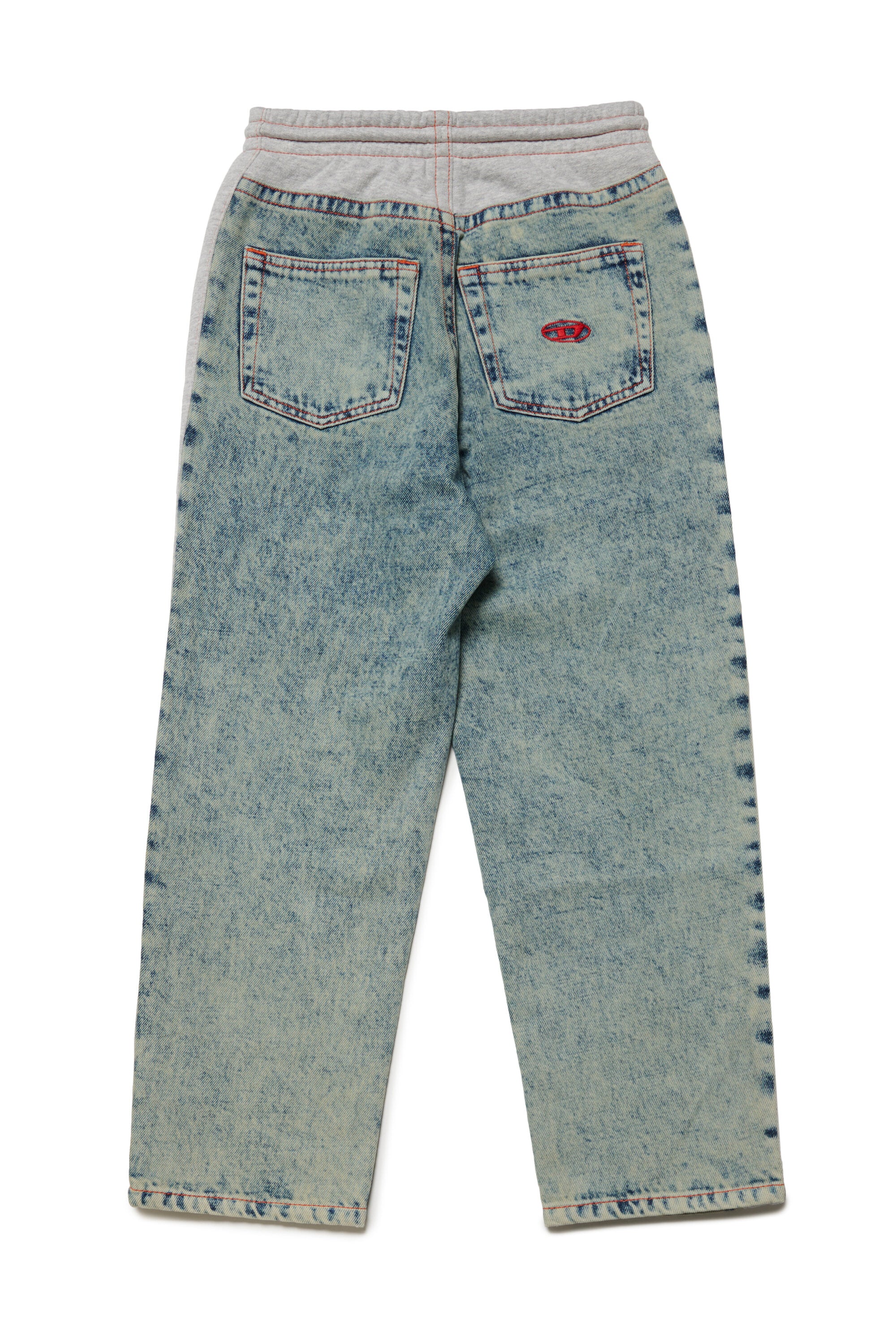 Straight denim and fleece jeans - D-Seri