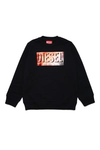 Crewneck sweatshirt with metallic effect Diesel graphics