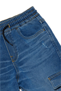 Blue slim cargo JoggJeans® - D-Ursy