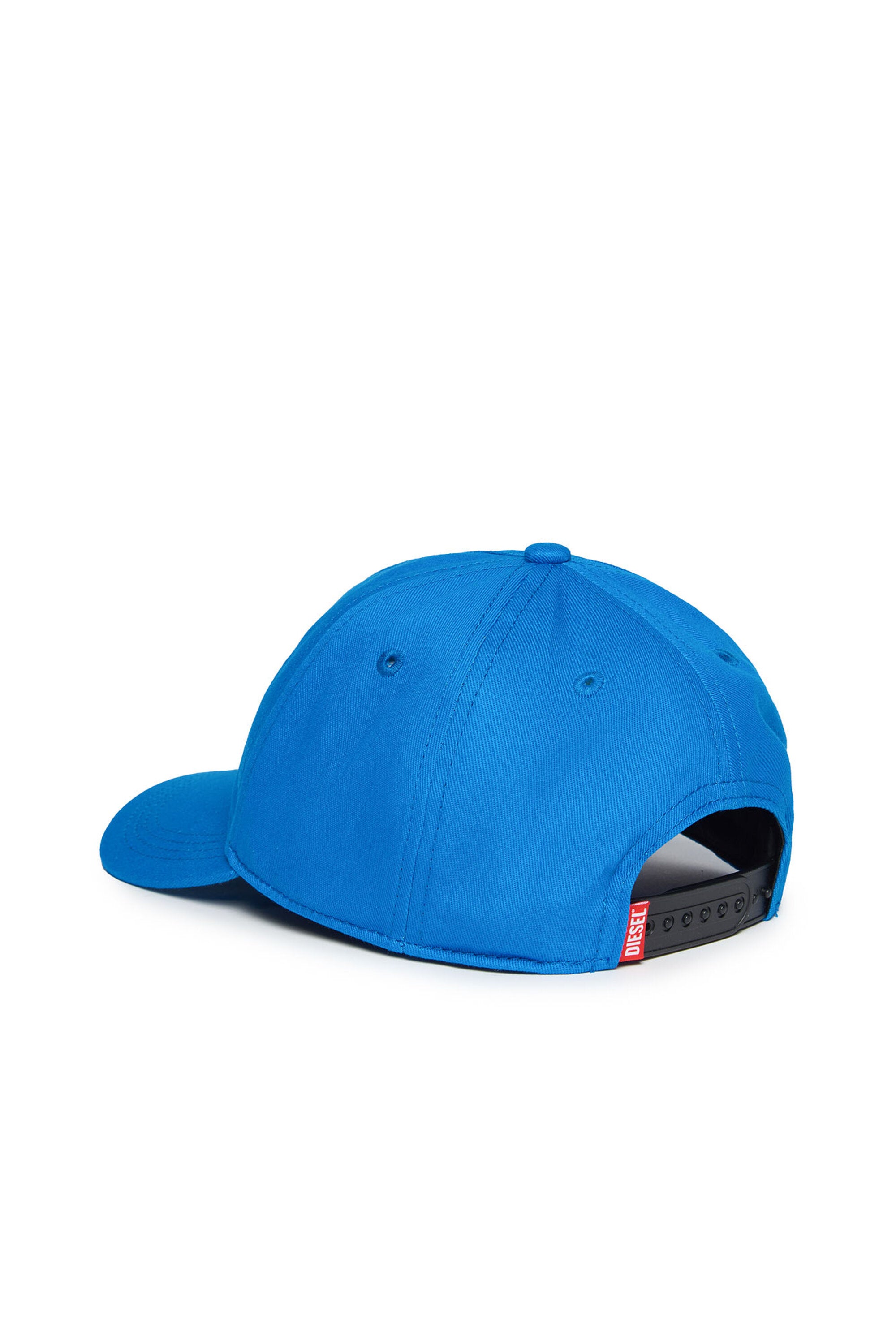 Cappello da baseball in gabardina con puffy print