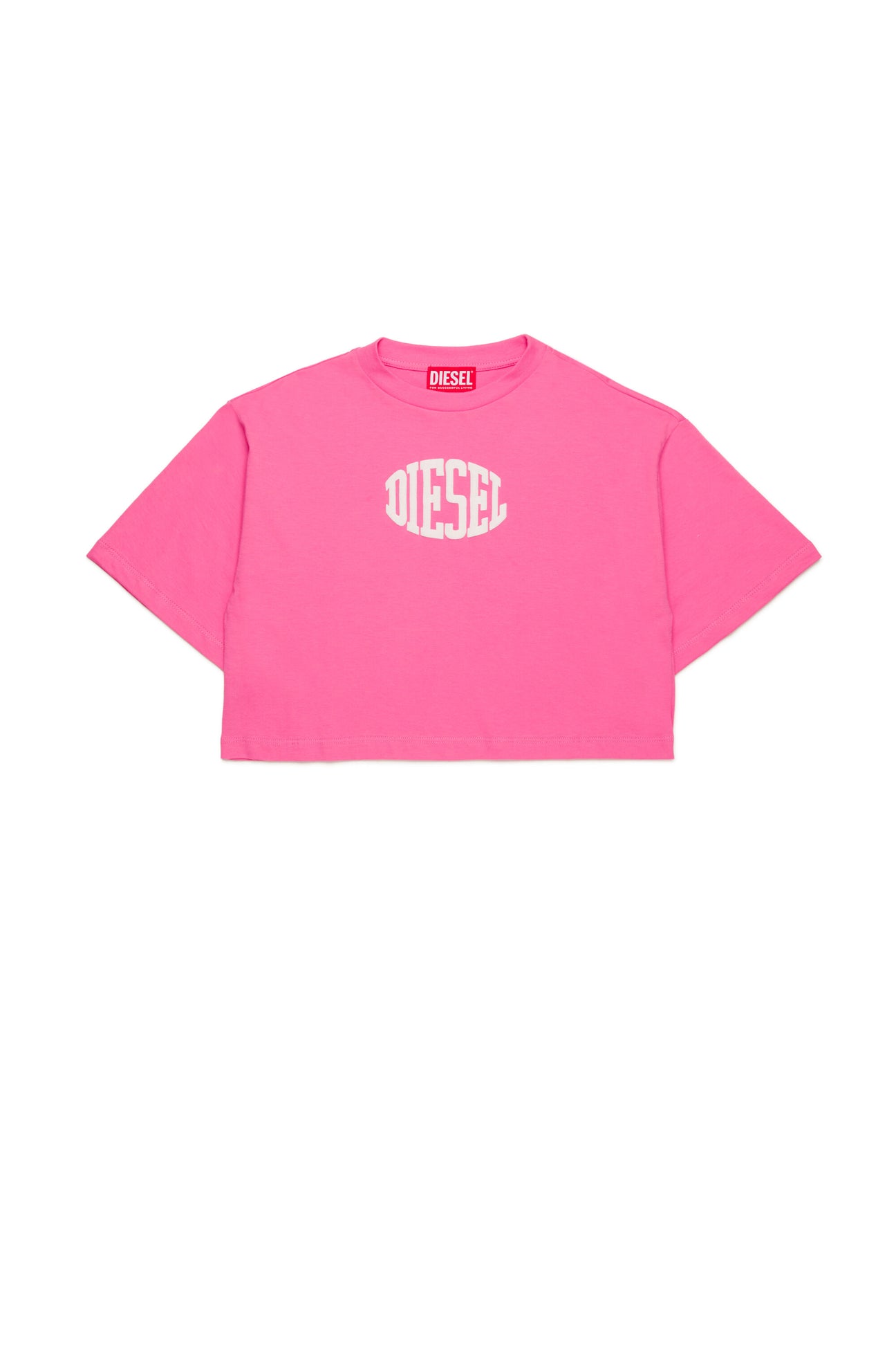 T-shirt cropped con puffy print 