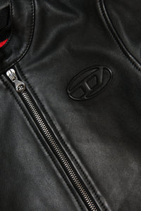 Genuine leather nail model jacket