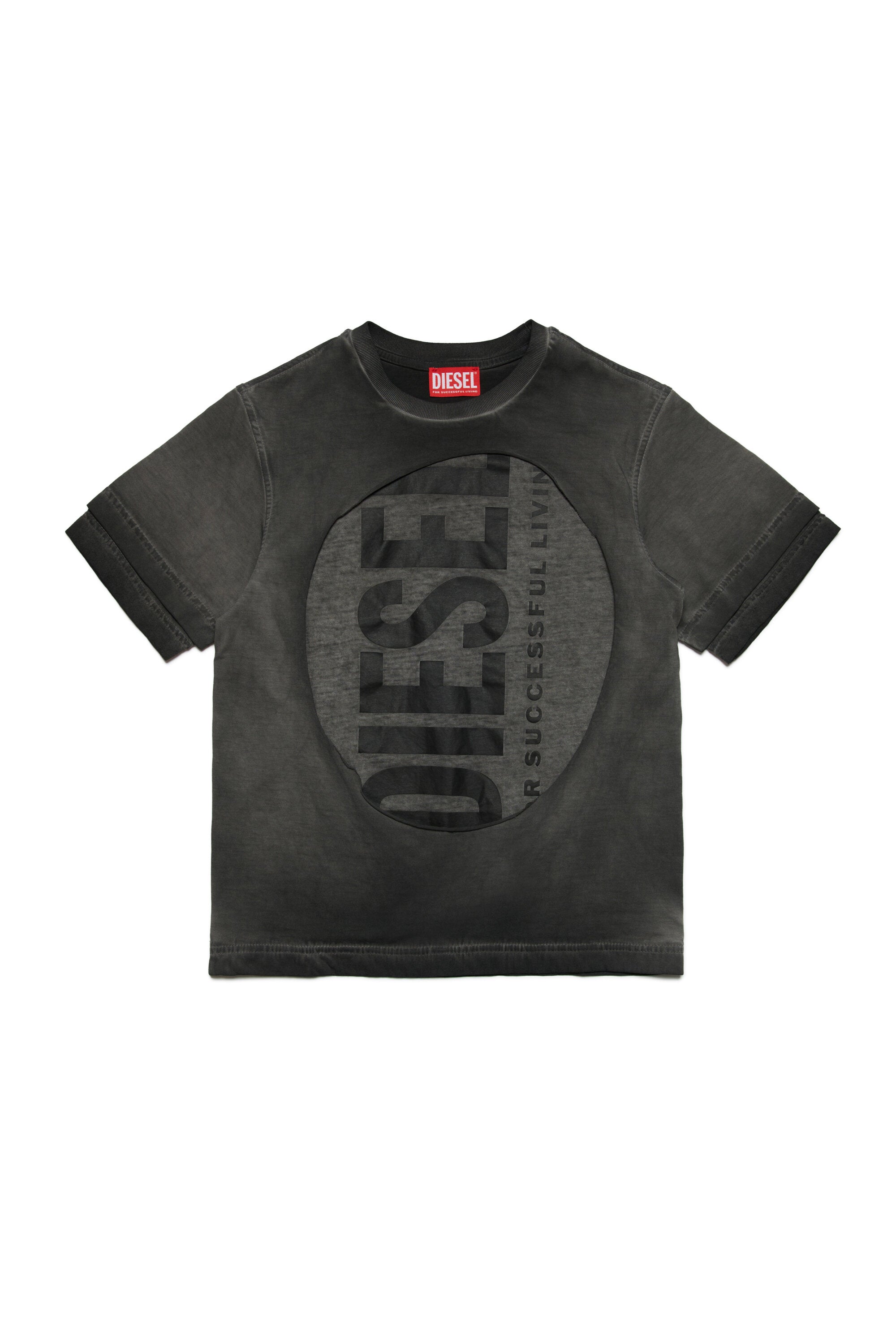 DIESEL boy’s double layer T-shirt with logo | BRAVE KID