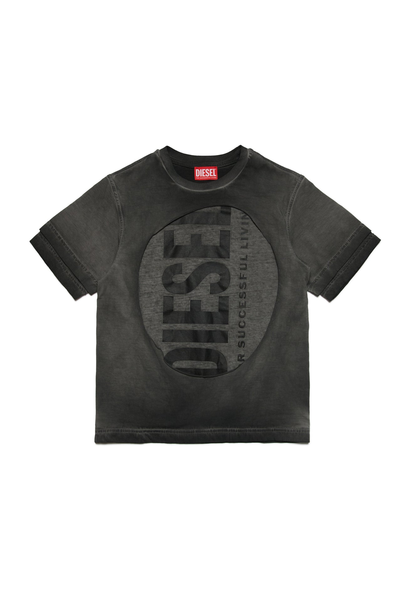 Diesel Kids logo-print cotton shorts - Black