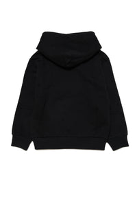 Hooded sweatshirt and puffy print