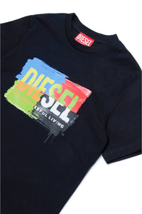 T-shirt with multicolor print