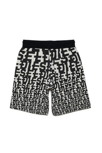 Monogram allover fleece shorts