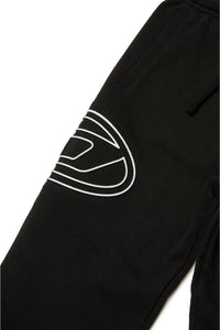 Pantaloni jogger in felpa con logo Oval D