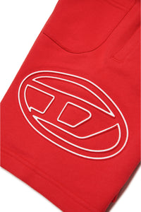 Fleece shorts with Oval D logo