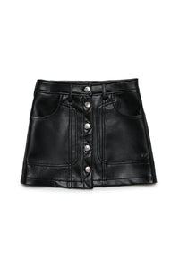 Imitation leather skirt with D plate