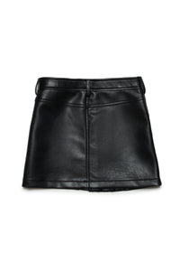 Imitation leather skirt with D plate