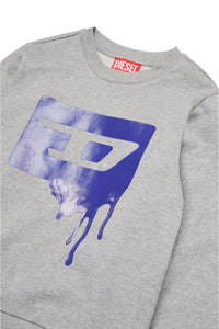Crewneck sweatshirt with D logo graphics