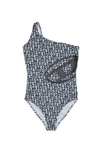 Allover monogram one-piece swimsuit