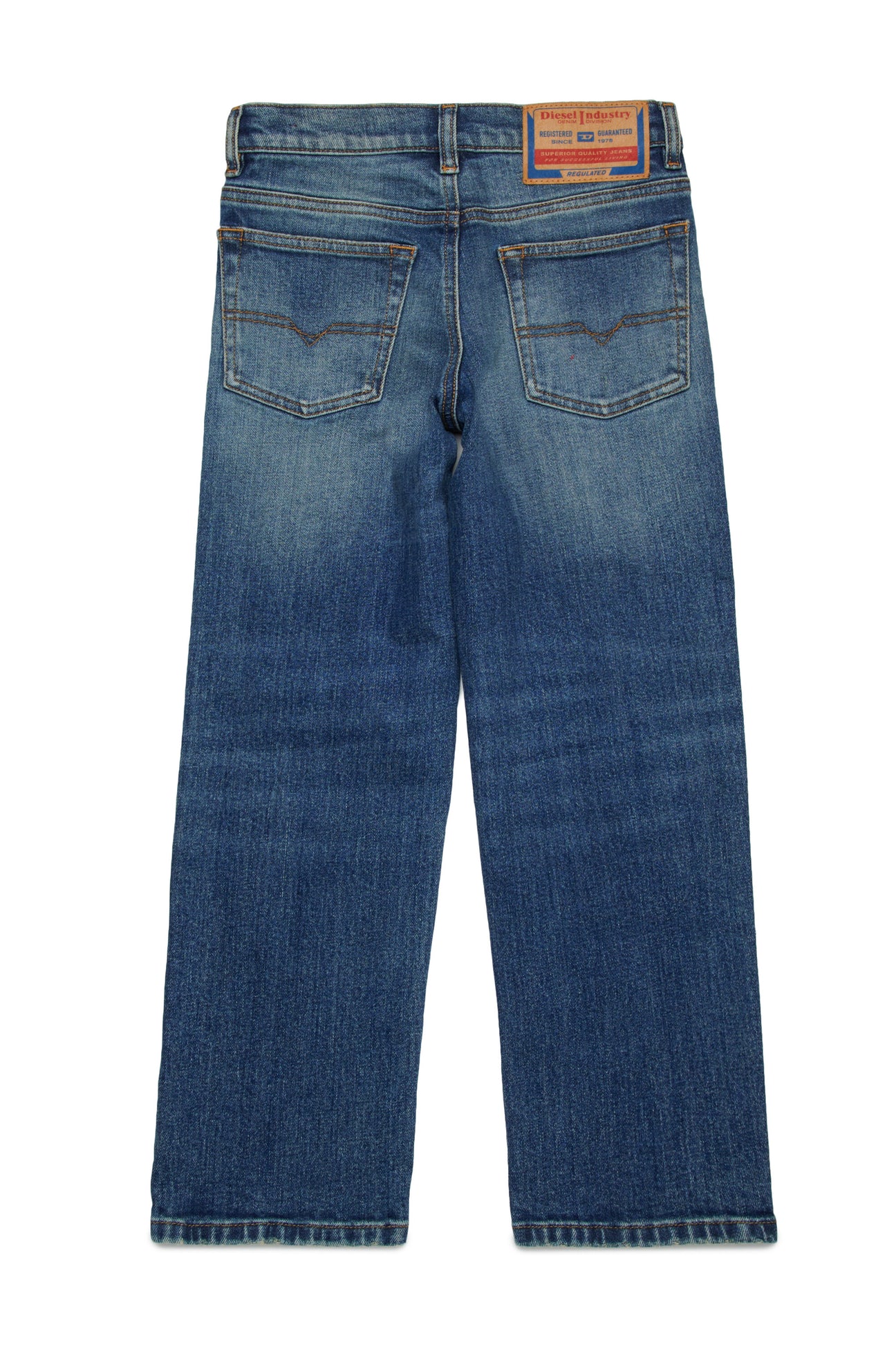 Jeans straight azul medio con rotura - 2001 D-Macro Jeans straight azul medio con rotura - 2001 D-Macro