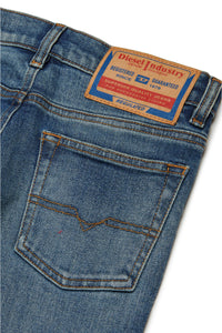 Jeans straight azul medio con rotura - 2001 D-Macro