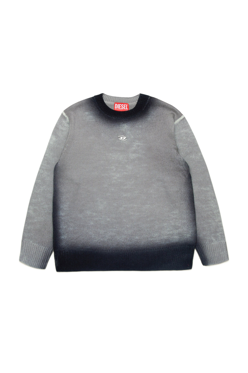 Pullover in lana con rifiniture spray