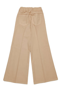 Pantalón ancho de tejido gabardina con logo oval D