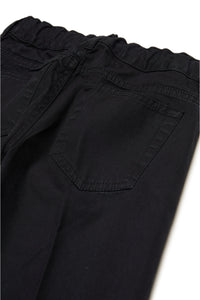 Pantaloni wide in gabardina con logo oval D