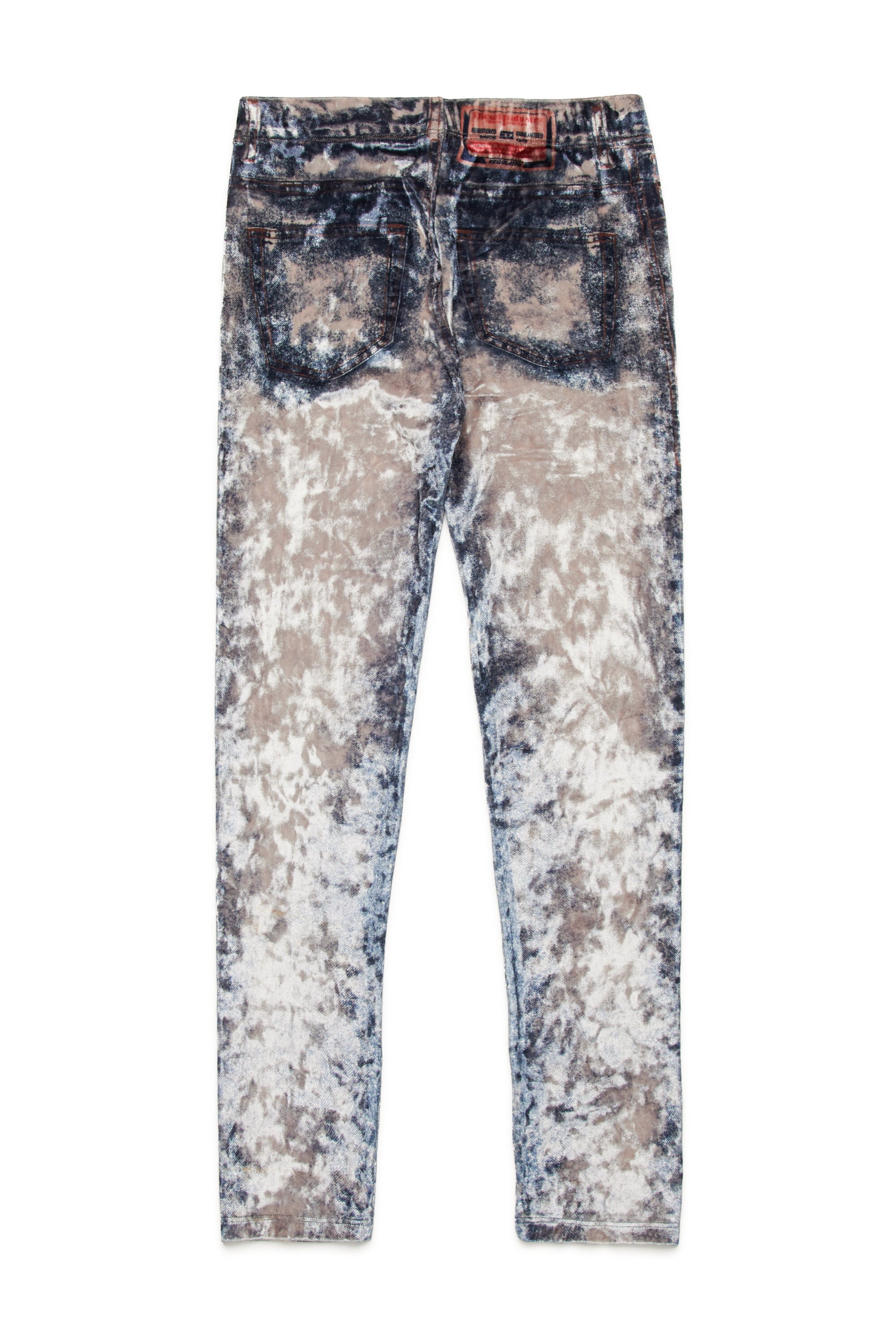 Leggings de chenilla con estampado denim