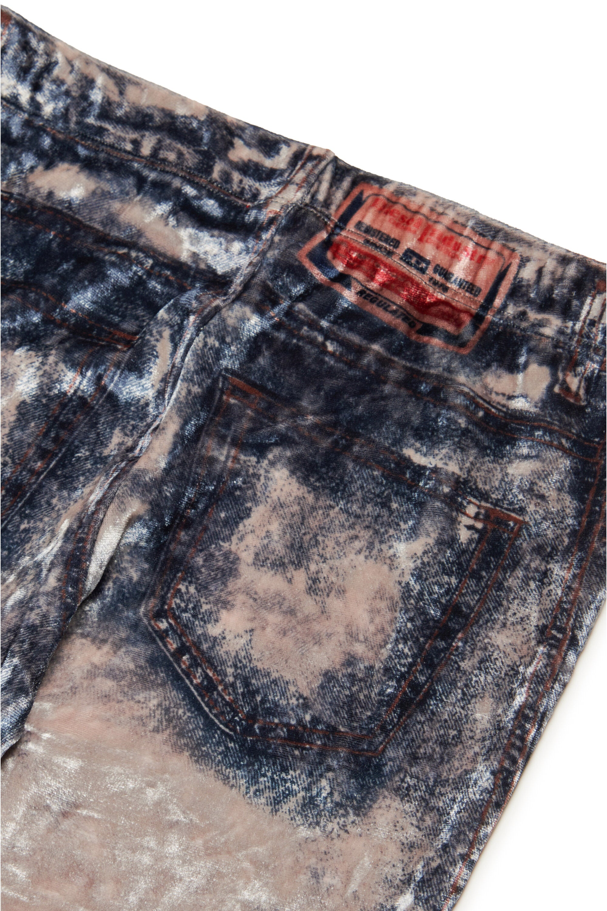 Leggings de chenilla con estampado denim