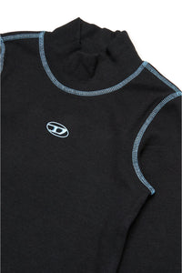 Camiseta de canalé con logo oval D