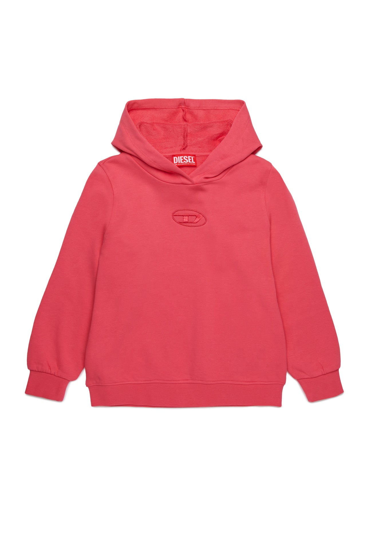 Hooded sweatshirt with embroidered oval D logo 