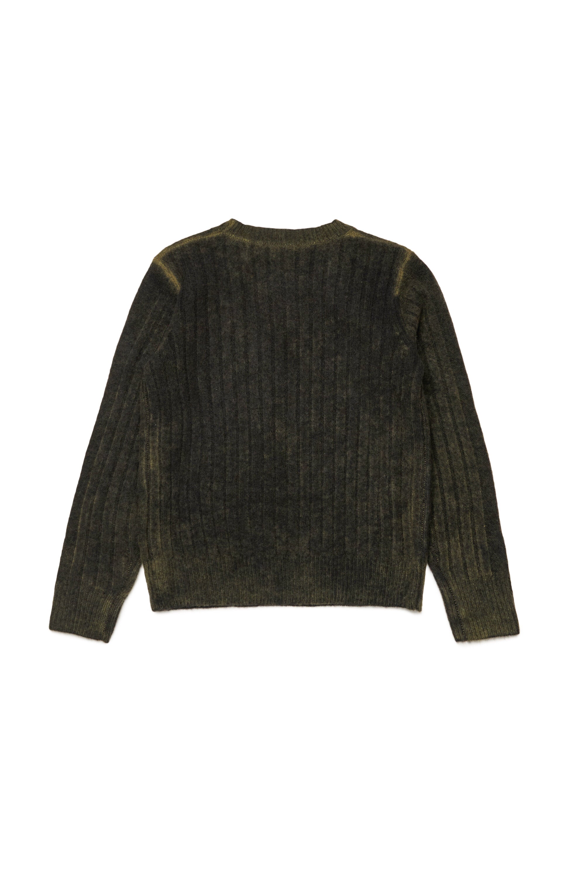 Ribbed wool blend pullover with oval D logo
