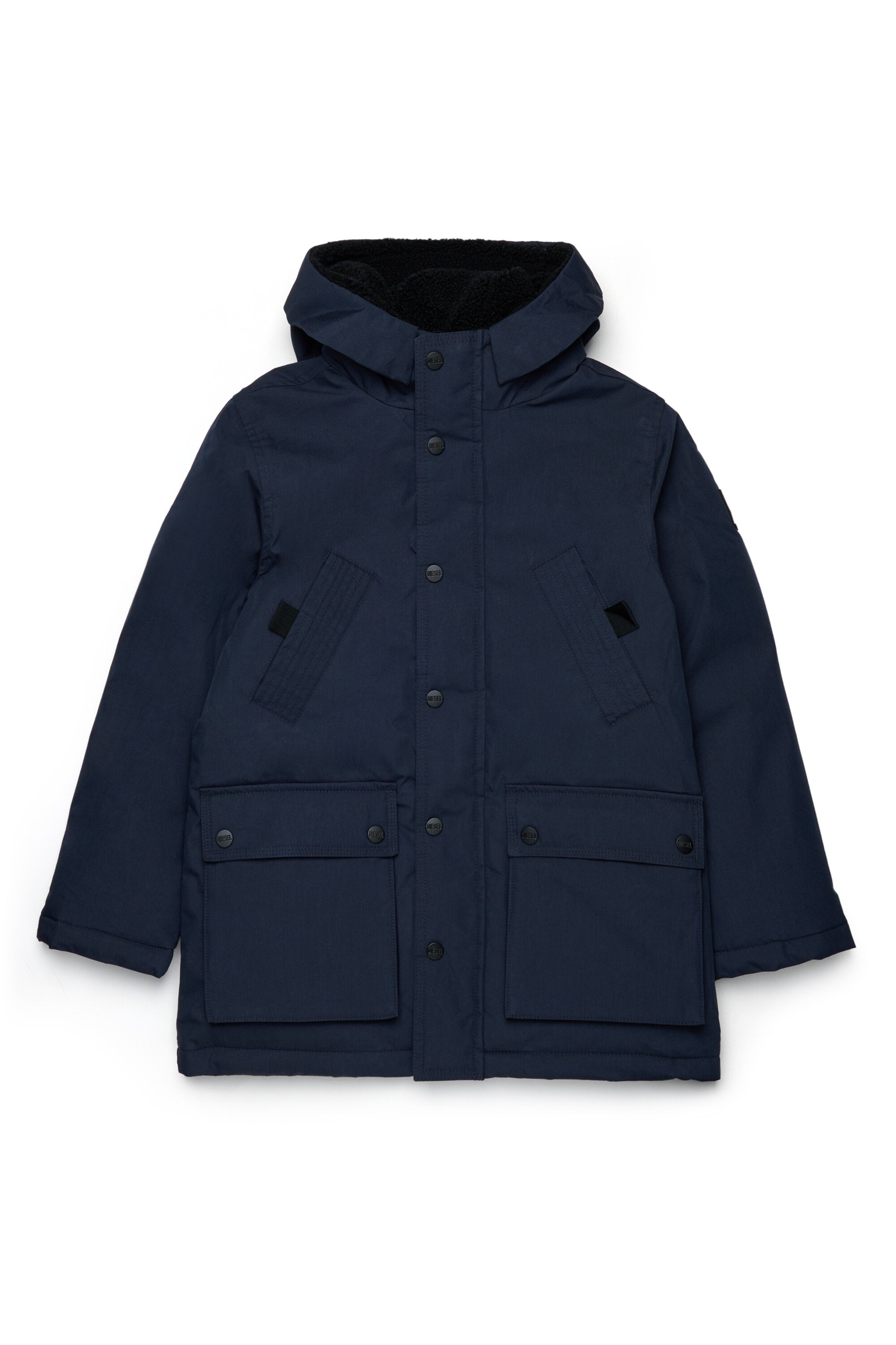 Veste rembourrée longue avec poches devant