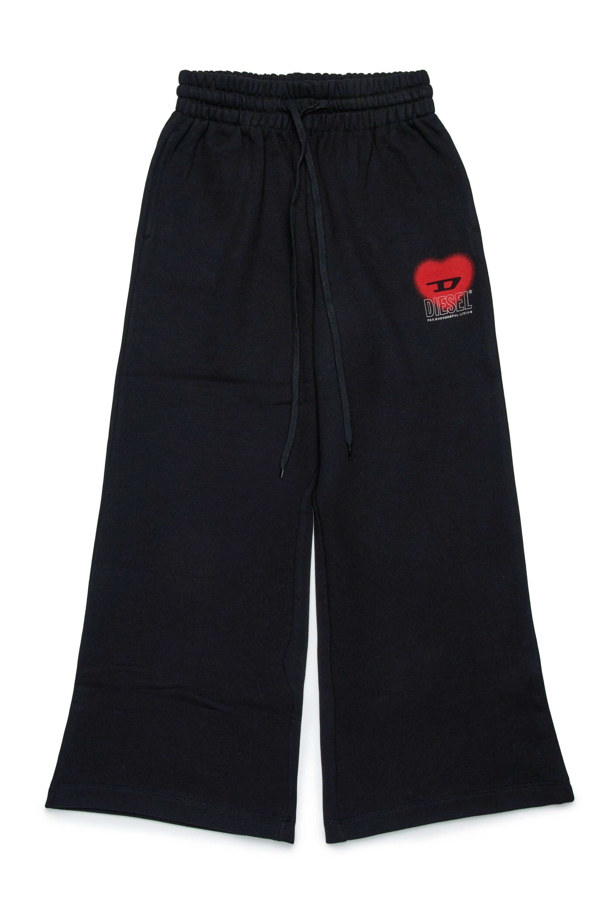 Pantalones de felpa con gráficos de corazones