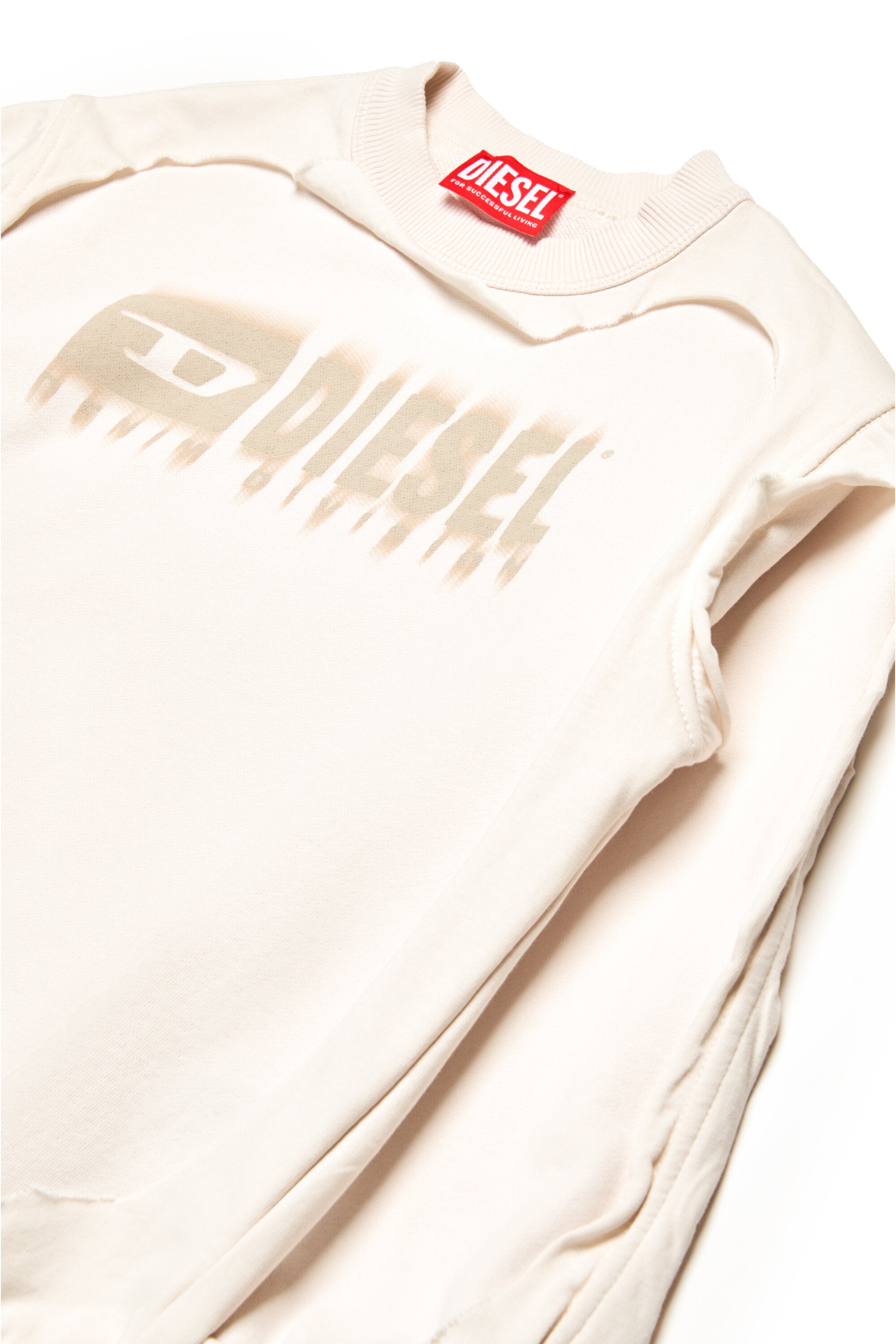 Felpa double layer effetto destroyed